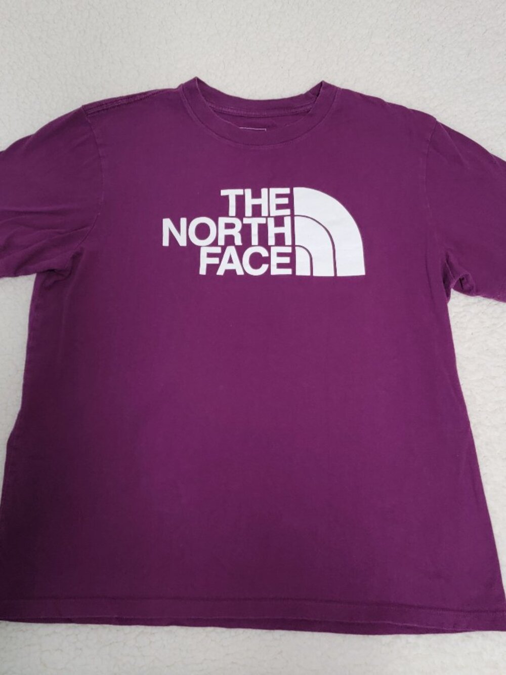 The North Face Women's Large Purple Short Sleeve Graphic T-Shirt Half Dome Logo